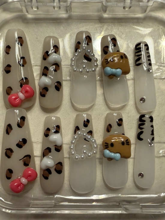 Other - Leopard Print Kids Nail Art Set